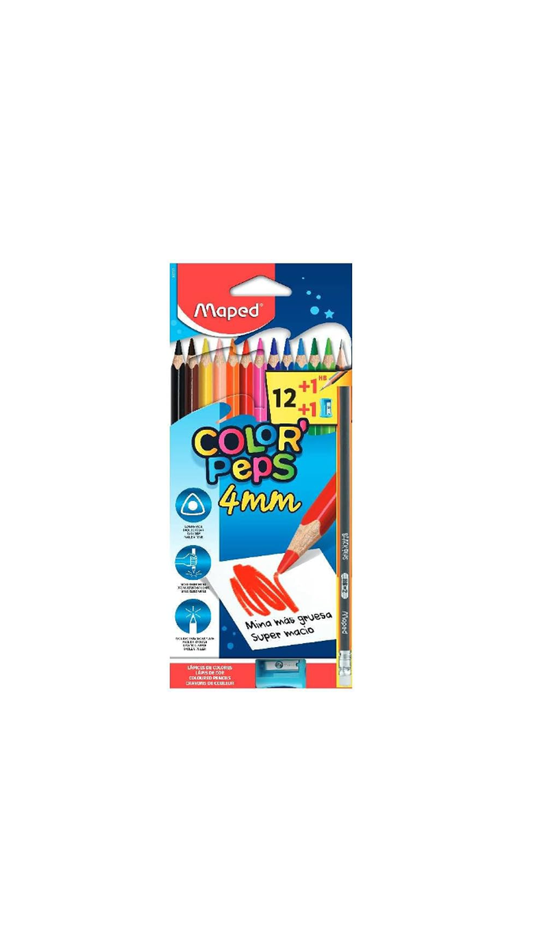 imagem Lápis de Cor Color'Peps 4mm +Lápis e Apontador Maped