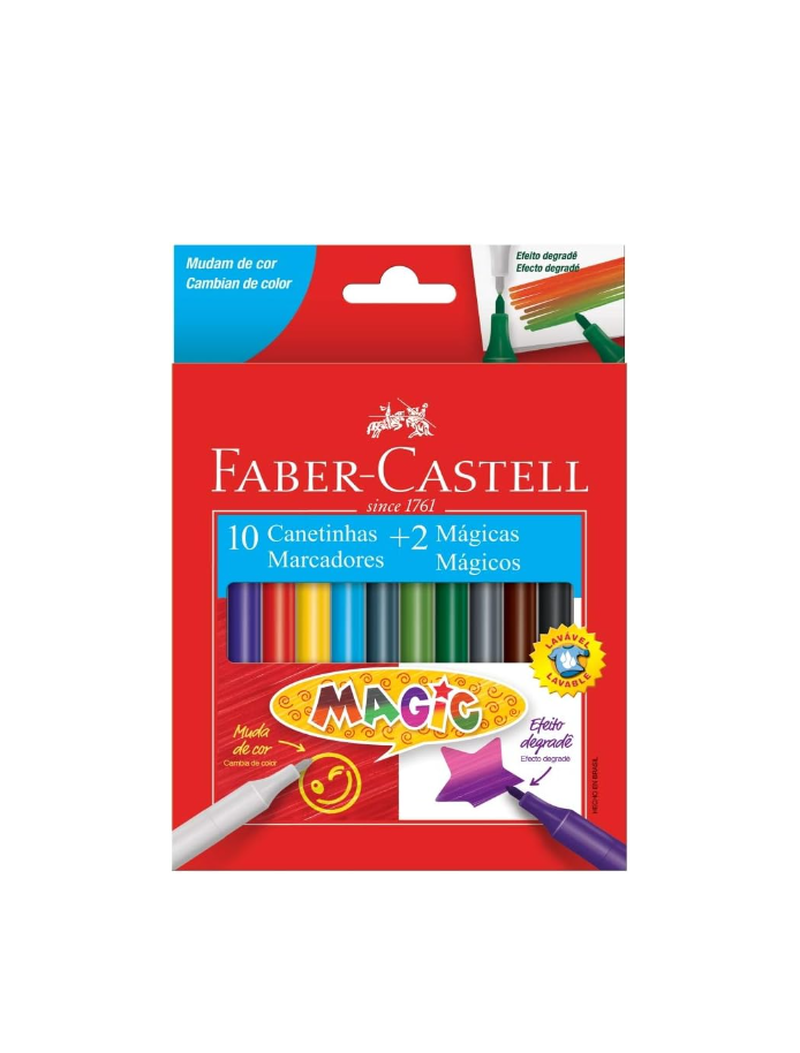 imagem Canetinha Magic 10 cores Faber-Castell