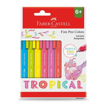 imagem Fine Pen Colors 0.4mm Tropical Faber Castell 6un