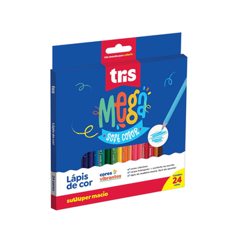 imagem Lápis de Cor Mega Soft Color 24 cores Tris